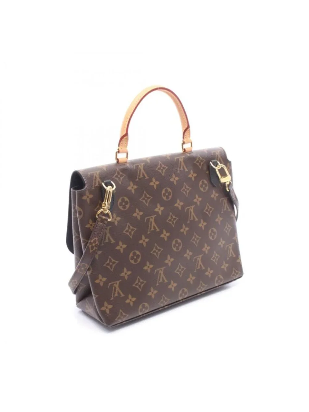 Louis Vuitton Marignan 2-Way Noir Canvas Leather Handbag
